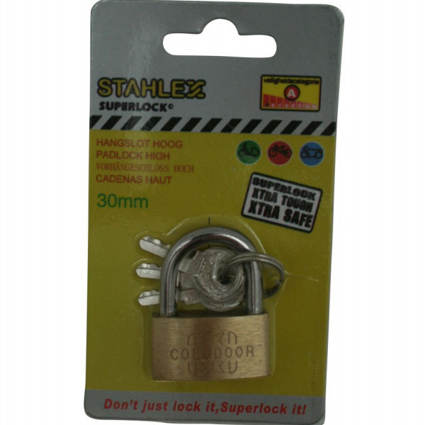 Stahlex Superlock Padlock 30mm, 3 Keys